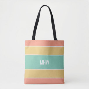 Stripes bolsas personalizadas de monograma