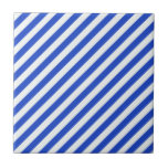 Stripes de combinação azul real de Shirley Taylor<br><div class="desc">A combinação real azul listra o azulejo cerâmico. Clique no botão Personalizar para adicionar seu texto. A imagem pode ser rodada ou redimensionada. Imagens Copyright © Shirley Taylor. Todos os direitos reservados.</div>