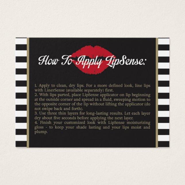 Stripes - Lábios - Dourado - Como aplicar - Dicas (Frente)