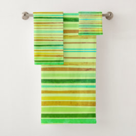 Stripes Laranja, Limão, Limão, Azul, Toalha de Cin