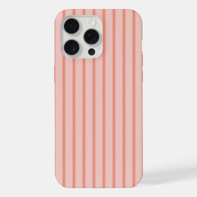 Stripes Modern Coral Peach Minimalist Elegance (Verso)