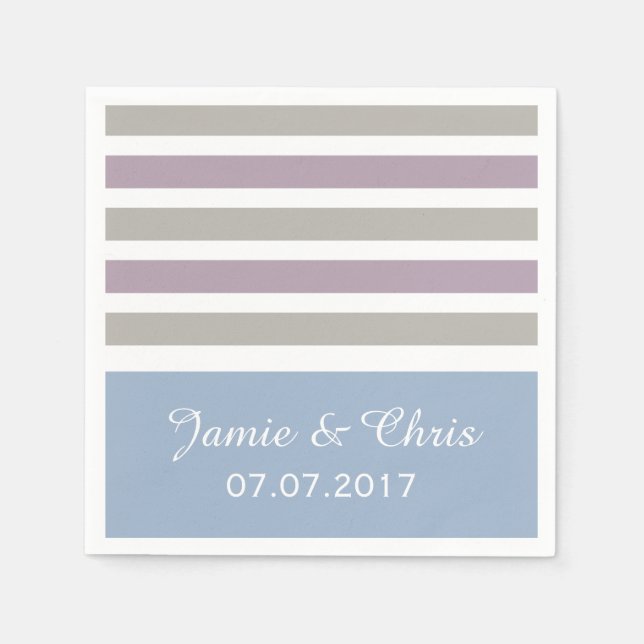 Stripes Padrões de guardanapos de papel personaliz (Frente)