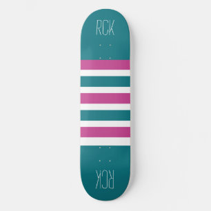 Stripes Painéis de skate de monograma personalizad