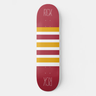 Stripes Painéis de skate de monograma personalizad