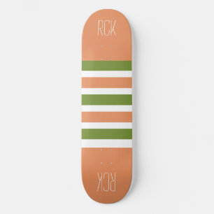 Stripes Painéis de skate de monograma personalizad