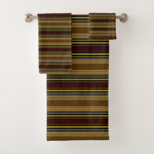 Stripes Procura Dourado Conjunto de Toalhas de Ban
