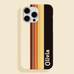 Stripes Retroativas de Nome Personalizado<br><div class="desc">Crie sua própria capas de iphone personalizada com design de padrão de faixas retrorreflectoras.</div>