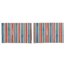 Stripes Rustic Watercolor - Vermelho, Azul e Casta