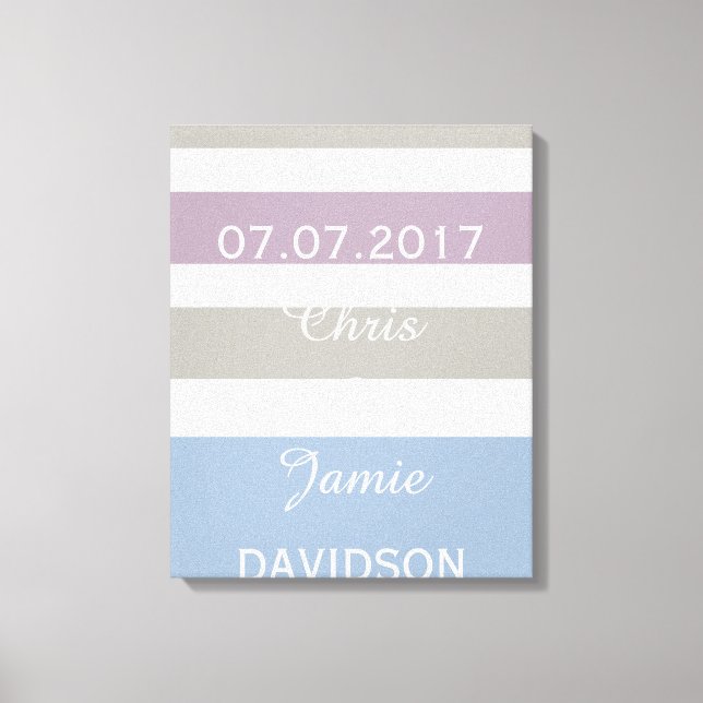 Stripes Tamanho personalizado do padrão e canvas d (Frente)