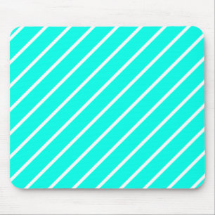 Stripes Turquoise e White Mousepad