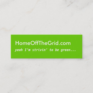Strivin a ser verde - cartão de visita