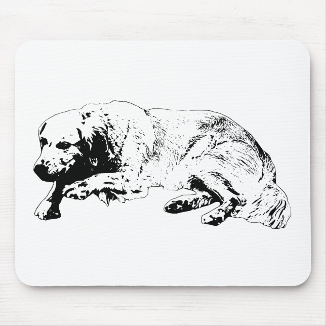 Strong Line Dog Mouse Pad Uplifts Workspace Tone (Frente)