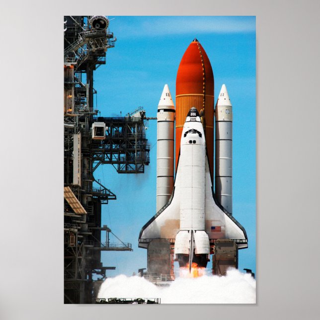 STS-135 Atlântida Saindo da Poster (Frente)
