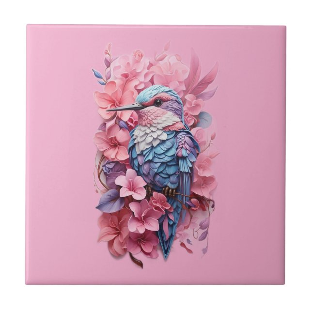 Stunning Pastel Hummingbird Floral (Frente)