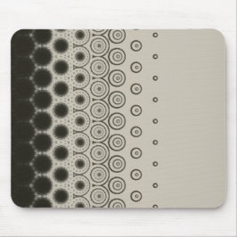 Stylish Black circles on White mouse pad