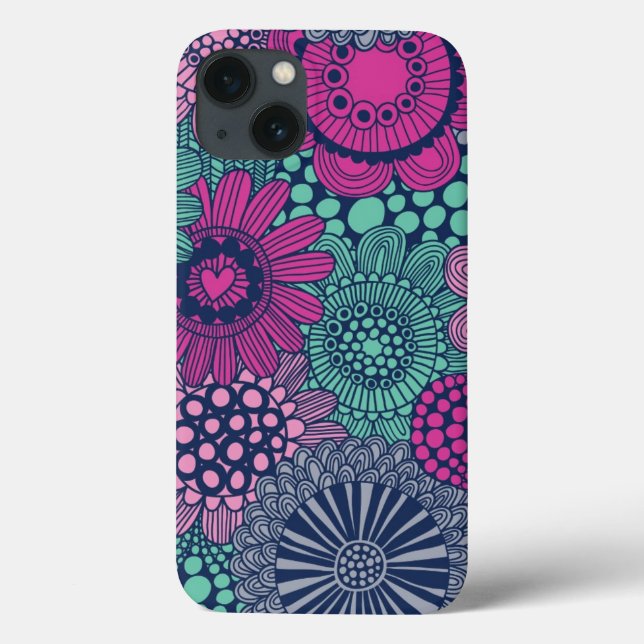 Stylish bright pattern of gorgeous flowers (Verso)