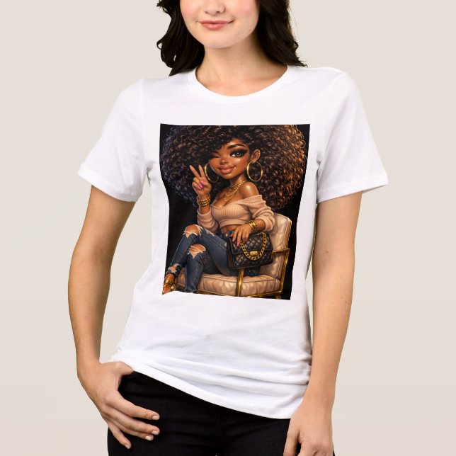 Stylish Chibi Girl T-Shirt  (Frente)
