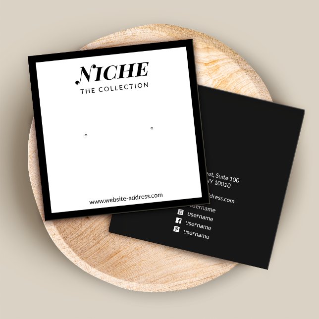 Stylish Chic Modern White Earring Jewelry Display (Criador carregado)