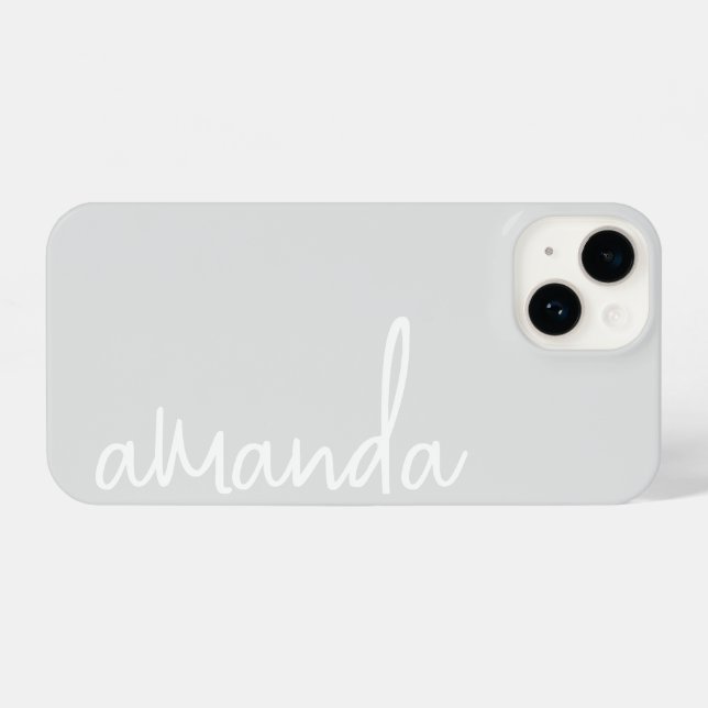 STYLISH MODERN ELEGANT CUSTOMIZED NAME LIGHT GREY (Verso Horizontal)