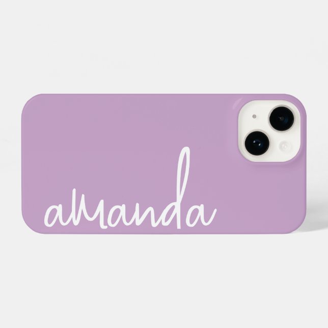 STYLISH MODERN ELEGANT CUSTOMIZED NAME LIGHT LILAC (Verso Horizontal)
