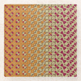 Stylish Pale Orange and Pink Coaster