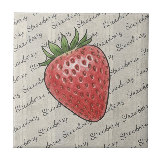 Stylish script text based background Strawberry (Frente)