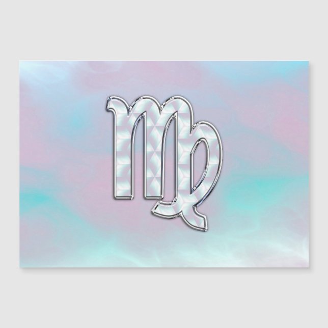 Stylish Virgo Zodiac Sign Nacre Mother of Pearl (Frente)