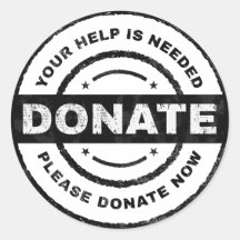 Sua Ajuda é Necessária Adesivos de Doação para Car