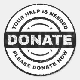 Sua Ajuda é Necessária Adesivos de Doação para Car
