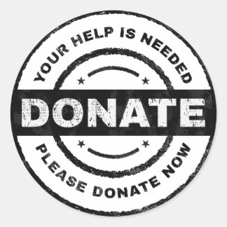 Sua Ajuda é Necessária Adesivos de Doação para Car