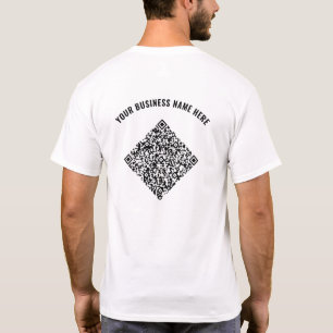 Sua Camisa de Negócios de Código QR com Texto Pers