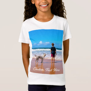 Sua Camisa Fotográfica Pet Kids com Texto Personal