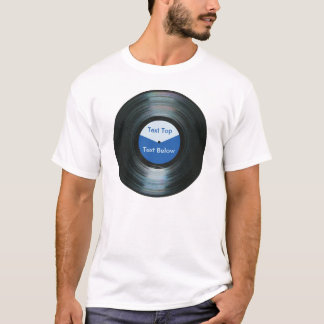 Sua camisa gravada azul da etiqueta