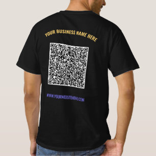 Sua Camiseta de Marca com Código QR da Sua Empresa