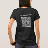 Sua Camiseta Empresarial com Código QR e Texto Per