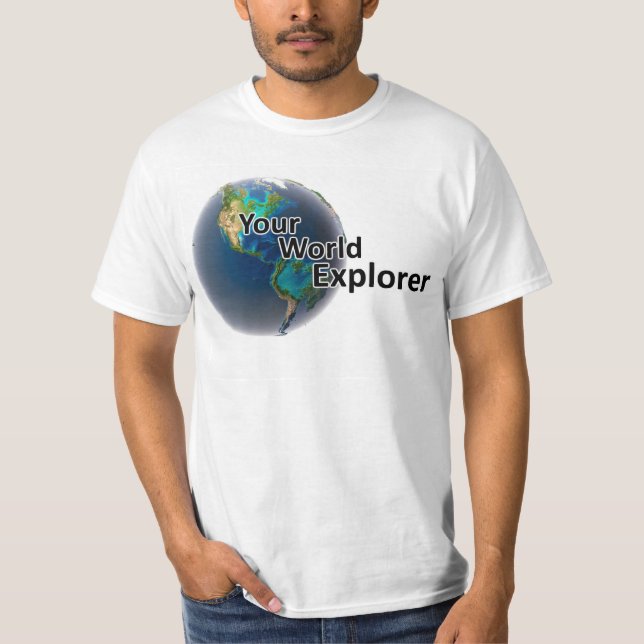 Sua Camiseta Male do World Explorer (Frente)