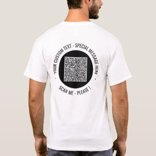 Sua Camiseta Personalizada com Código QR e Texto C