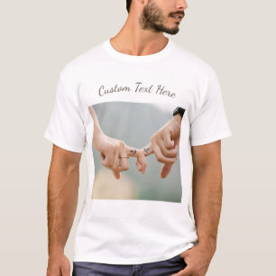 Sua Camiseta Romântica de Fotos com Texto Personal