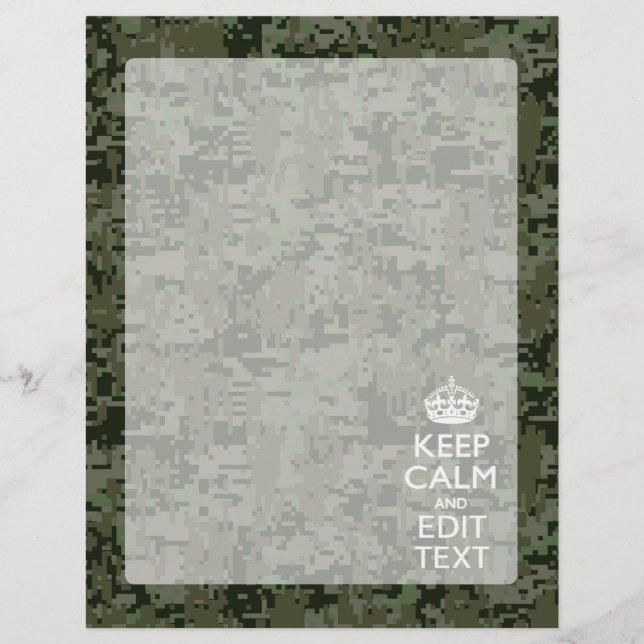 Sua Camuflagem Digital de Texto Verde Verde Manter (Frente)