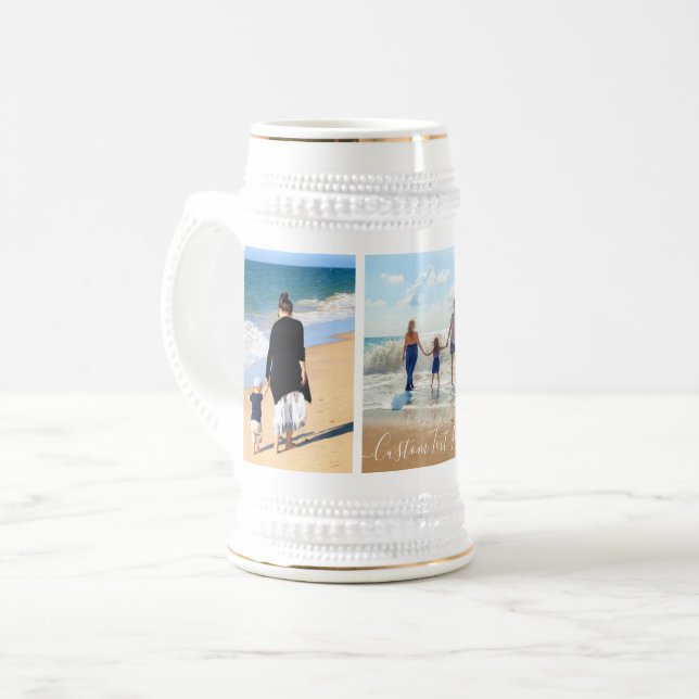 Sua Caneca de cerveja de cerveja de colagem de fot (Frente Esquerda)