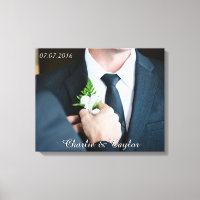 SUA canvas de texto personalizado FOTO DE CASAMENT