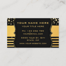 Sua Cartão de visita de Empresa Dourada de Luxo Pr