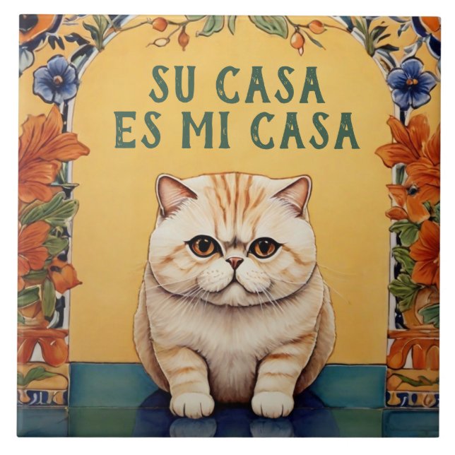 Sua Casa é Minha Casa - Humor Felino Espanhol Dive (Frente)
