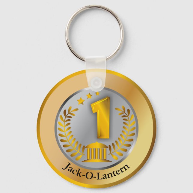 Sua Chaveiro Personalizável Número Um "#1" (Verso)