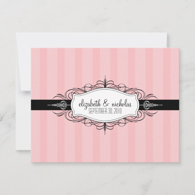 Sua cor favorita: Convite De Casamento Chic Deco (Frente)