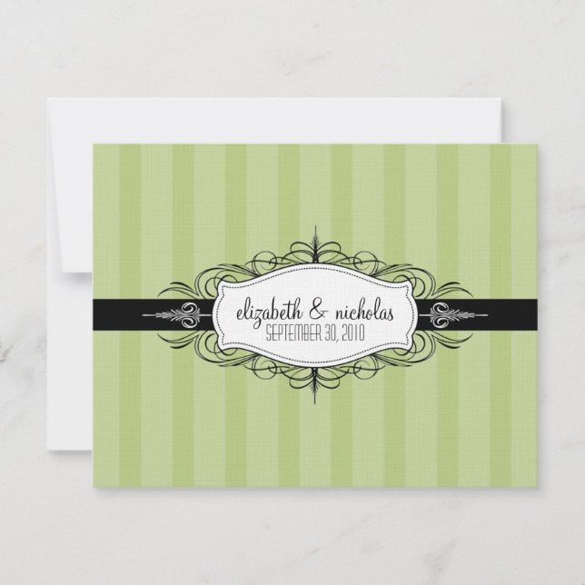 Sua cor favorita: Convite De Casamento Chic Deco (Frente)