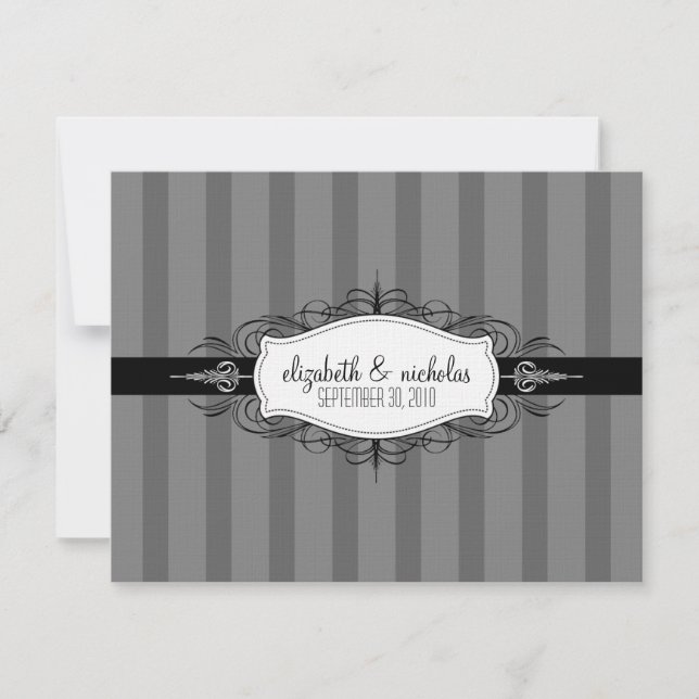 Sua cor favorita: Convite De Casamento Chic Deco (Frente)