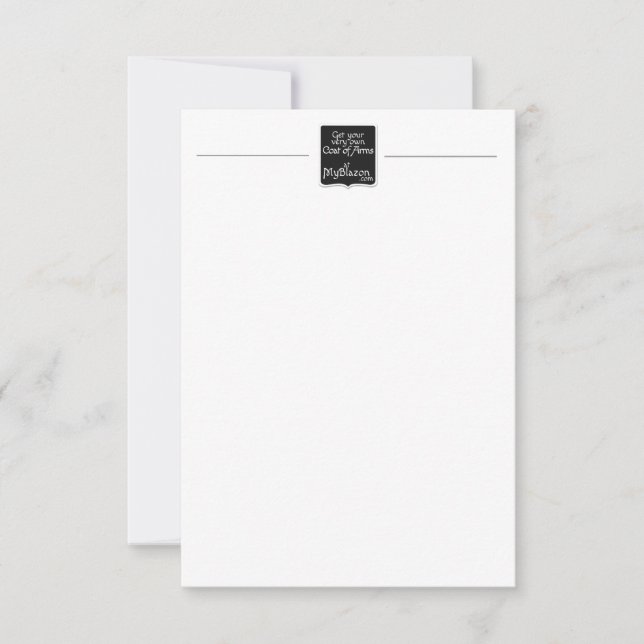 Sua crista da família em letras e em cartões do (Frente)