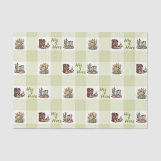 Sua e sua Cowboy Boot Papel Tecidual