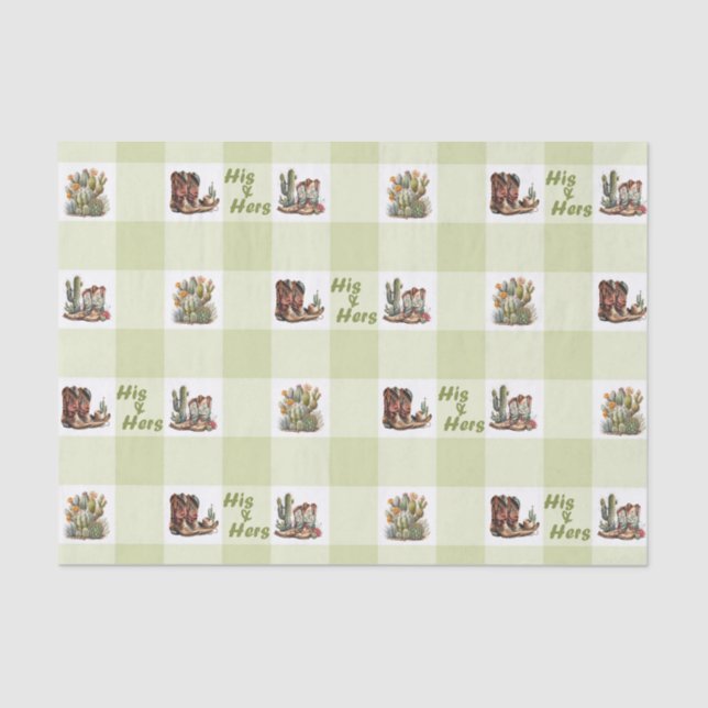 Sua e sua Cowboy Boot Papel Tecidual (Frente )